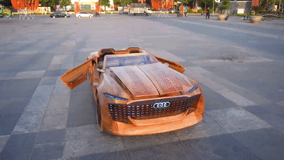 给孩子买豪车就差2个亿怎么办？用电锯做了一辆！